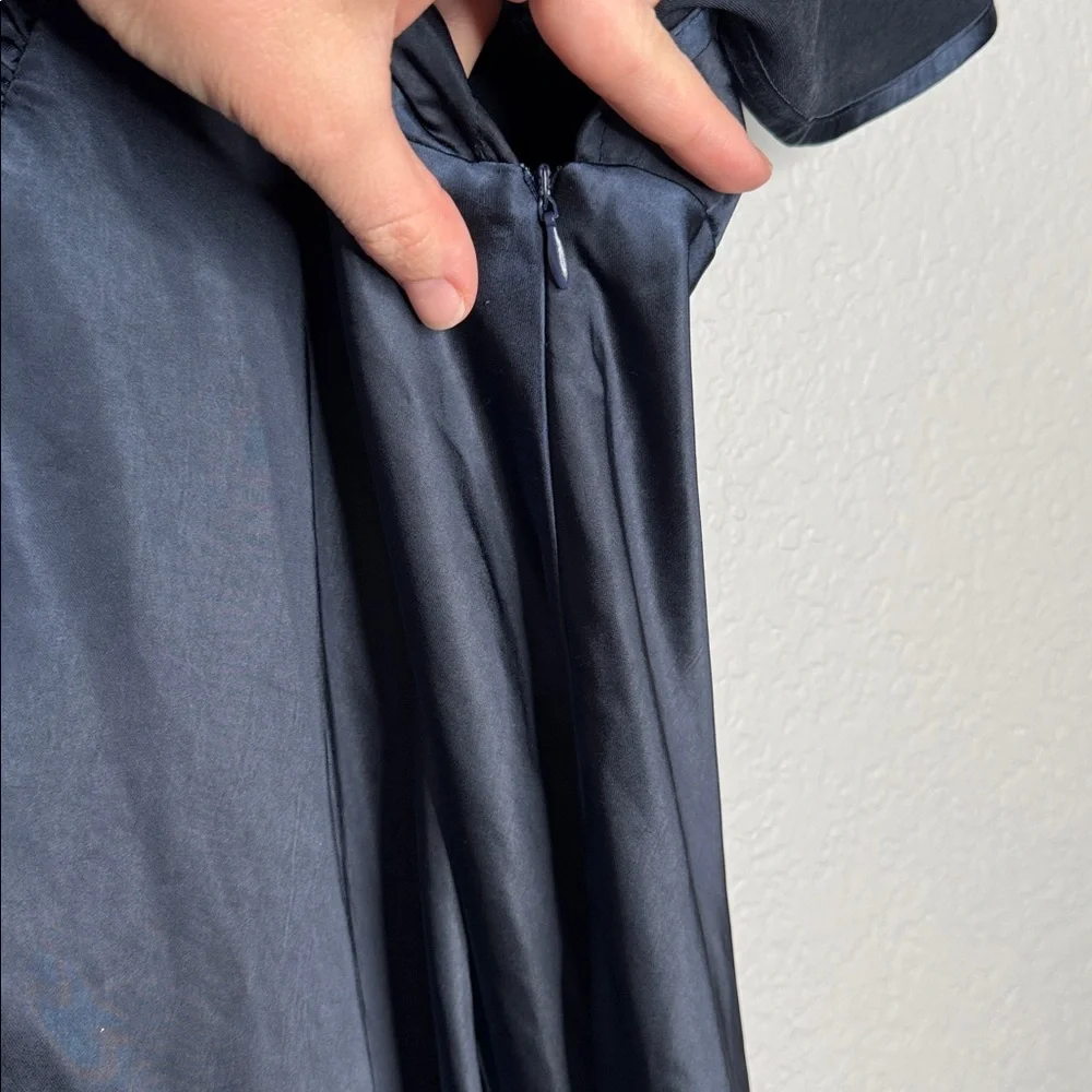 NWT Petal & Pup Ricki Maxi Dress Size Medium Navy Silky Butterfly Sleeve Wedding - Picture 7 of 12